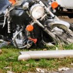 motorcycle accident with street light in Pullman, Washington